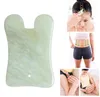 Modern Naturlig Jade Sten Guasha Gua Sha Bräda Fyrkantig Form Massage Hand Massager Avkoppling Hälsovård Skönhetsverktyg