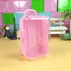 Transparent Travel Luggage Design Plastic Candy Box Mini Suitcase Box Wedding Baby Shower Chocolate Boxes Christmas Gifts Free DHL WX9-946