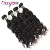 Onlyou Unprocessed Brazilian Virgin Human Hair Bundles with Closure Water Wave Weave Bundles with Frontal Ear to Ear Remy Human Ha4362414