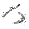 Großhandel 50 Stück Edelstahl-Halsketten-Kettenschnur-Endkappen mit Karabinerverschluss, 8 Größen zur Auswahl, DIY-Schmuckzubehör