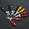D-716 Small Size Multi Function Stainless Steel Fishing Pliers Curved Nose Scissors Braid Cutters Hook Removers Fishing Line Cutters