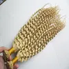 Ben İpucu Saç uzantıları 613 sarışın Keratin Kapsüller Insan Fusion Saç Kinky Kıvırcık Makine Yapımı Remy Ön Gümrük Saç Uzatma 200g 200 s