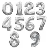 32 polegada de ouro número de prata balões de folha de alumínio cartas de hélio Ballons decoração de aniversário de casamento fontes do partido de balão de ar