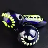 4 tums glöd i den mörka glasskedsröret Oljebrännare Rör Skorpion Heady Glass Pipes Multicolor Lysande Rökpipor GID10