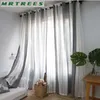 MRTREES Tende trasparenti per finestre per soggiorno, camera da letto, cucina, tende moderne in tulle, tessuto per tende, tende per il trattamento delle finestre