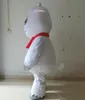 2018 Desconto venda de fábrica um traje de mascote de carneiro branco com cachecol vermelho para adulto usar
