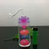 Acrylic three layer filter snuff bottle Glass bongs Oil Burner Glass Water Pipe Oil Rigs Smoking Rigs