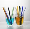 Färgglada glas dricksrullar bröllopsfödelsedagsfest återanvändbar färgstrålar 18 * 0,8 cm bar verktyg sn978