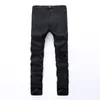 Wholesale-Swag Mens Designer Brand Black Jeans Skinny Ripped Destroyed Stretch Slim Fit Hop Hop Pants With Holes For Men JS34