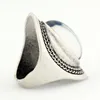 New Style Big Color Change Mood Ring Fancy Womens Real Antique Silver Plated Zinc Alloy Jewelry MJ-RS020