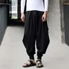 Japanse Casual Katoen Linnen Broek Mannelijke Harembroek Mannen Enkel Gestreepte Jogger Broek Chinese Traditionele Clothe299P