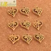 200pclot Flower Pattern Heart Charms Antique Silvergoldbronze подвески ювелирные изделия Diy Fit Bracelets Corning Servings L9192179732