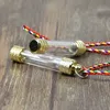 Vintage Transparent Tube Lockets Pendants Necklace Openable Waterproof Cylinder Skin Oil Perfume Bottles Memorial Keepsake Pill Jewelry 4 Sizes