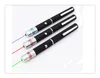 Alta qualidade elegante 532nm 5mW Green Ray Beam Light Laser Pointer Pen Copper Apresentador 6 Estilos diferentes Padrões de lazer 4675001