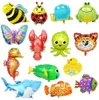 Jouet pour enfants 32 types grands ballons en feuille d'animal de dessin animé papillon coccinelle poisson tigre Ballons pour enfants décor de fête d'anniversaire