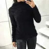 Girl Warm Fuzzy Turtleneck Knitted Women Sweater Top Autumn Winter Sweaters Casual Pullovers Basic Long Sleeve Tops Plus Size