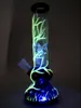 Heady Glass Bong 4 Arms Tree Percolators Dab Rigs Narghilè Glow In The Dark UV Bong Downstem Tubi d'acqua con ciotola GID01