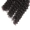 PRE PLUCKED LACE FRONTAL MED 3 BUNDLAR MALAYSIAN 360 BABY HÅR DEEP WAVE HUR HÅR Väv med stängningar Free Part