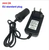 Mini 2A enchufe estándar de la UE 110/220 V CA a CC 12 V 24 W interruptor de encendedor de coche fuente de alimentación cargador adaptador de enchufe