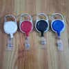 Retractable Pull Key Ring ID Badge Lanyard Name Tag Card Holder Recoil Reel Belt Clip Metal Housing Plastic Covers