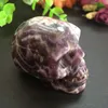 80g Natural Dream Amethyst Quartz Skull Personlighet Fashion Crystal Skull för handläkning Feng Shui Handikraft Ökad energi