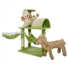 M46 32 "Stabiele schattige Sisal Kat Klim Houder Kat Toren Lam Pink Blue Green Cat Furniture Scratchers Supplies