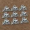 200PCS / Lot Antik Silver Jag älskar Jesus Charms Pendants för smycken gör armband Halsband DIY Tillbehör 13x16mm A-171