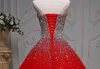 Nieuw design Women Quinceanera -jurken lieverd bicolor bal jurk vloer lengte rok zware bling steentjes debutante prom -jurken hy340