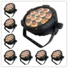 6 أجزاء 12x15 واط rgbwa 5in1 par يمكن LED IP65 LED الاسمية 15W مصغرة في الهواء الطلق LED PAR للماء DMX جدار غسالة ضوء