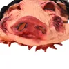 1pc Halloween Mask Scary Cosplay Costume Latex Holiday Supplies Novelty Halloween Mask såg Pig Head Scary Masks With Hair4893396