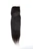 Indian human hair bundles With 4X4 Lace Closure 5 Pieces/lot Straight Hair Natural Black Straight