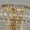 Modern Crystal Golden Crown Bedroom Bedsides Wall Lights Trappa Korridor Mirror Fram vägg Sconces Balkong Hallway Vägglampor