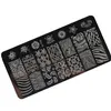 Wholesale Nail Art Stamp Stamping Image Plate 6*12cm Stainless Steel Nail Template Manicure Stencil Tools 20 Styles For Choose