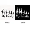 My Family Shape Gun Funny Car Window Decor Vinyloverdrukplaatjesticker Wilde militaire vuurwapenliefhebbers Autostickers