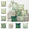 2018 New Style Flower leaves pillowcase Cotton Blend Pillow Covers Sofa Pillow Covers Home Car Bed Office Chair Pillowcase