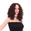 Модная мода 18-дюймовый кудрявый парик омбре коричневые синтетические афро-парики для женщин африканские парики прическа