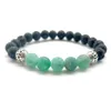 Date 8mm naturel noir pierre de lave coloré patiné perles bracelet huile essentielle parfum diffuseur bracelets femmes hommes yoga bijoux