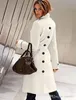 새로운 가을 여자 양모 코트 캐시미어 중간 길이 여성 겉옷 코트 슬림 섹시한 트렌치 코트 대형 레이디스 겉옷 오버 코트 C1299