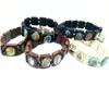 Houten kralenarmband Jezus Maria Heilige heiligen Barmarmbanden christelijke katholieke sieraden geschenk religieuze rozenkrans elastische bracel6656429