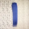 16" 18" 20" 22" 24" 26" Human Skin Weft Tape Hair Extensions 40pcs Blue Tape In Hair Extensions Remy Straight Tape Hair Extensions 100g