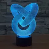 Abstracte 3D Illusion LED Nachtlampje Kleur Wijzigen Touch Schakelaar Tafel Bureaulamp # R21