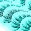 5 pary / zestaw oszałamiający makijaż Handmade niechlujny krzyż Naturalne fałszywe rzęsy Eye Lashes Extension Narzędzia Uroczy