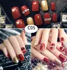 24pcs / ensemble brillant faux ongles brillant sexy mignon faux ongles courts longs