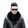 Mature Men Suit Collar Fur Scarf 90cm Winter Thicker Real  Fur Collar Detachable Leather Clothing Solid Scarf Women