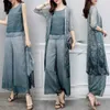 Three Pieces Mother Of The Bride Pants Suits Jewel 3 4 Sleeves Formal Mother Of The Bride Suits1830
