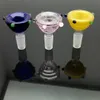 Nytt rökrör Mini Hosah Glass Bongs Färgglada metallformade färgglada spiralbubbelhuvud