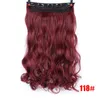 24" Long Hair 5 Clip In Hair Heat Resistant Fake Hairpieces Long Wavy Hairstyles Synthetic Clip In On Hair Free Shipping