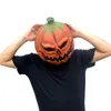 Halloween pumpa huvud latex mask cosplay kostym tillbehör rolig mask fest pranks unisex mask gratis frakt