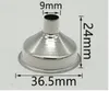 36 5x24mm 304 Rvs Mini Trechter Voor Liquor Alcohol Hip Whisky Kolven Essentiële Olie Parfum vullen Transfer291f