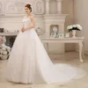 Sexy voir à travers Long Train balle qualité robes de mariée 2018 grande taille robes de mariée Vintage robes de Novia